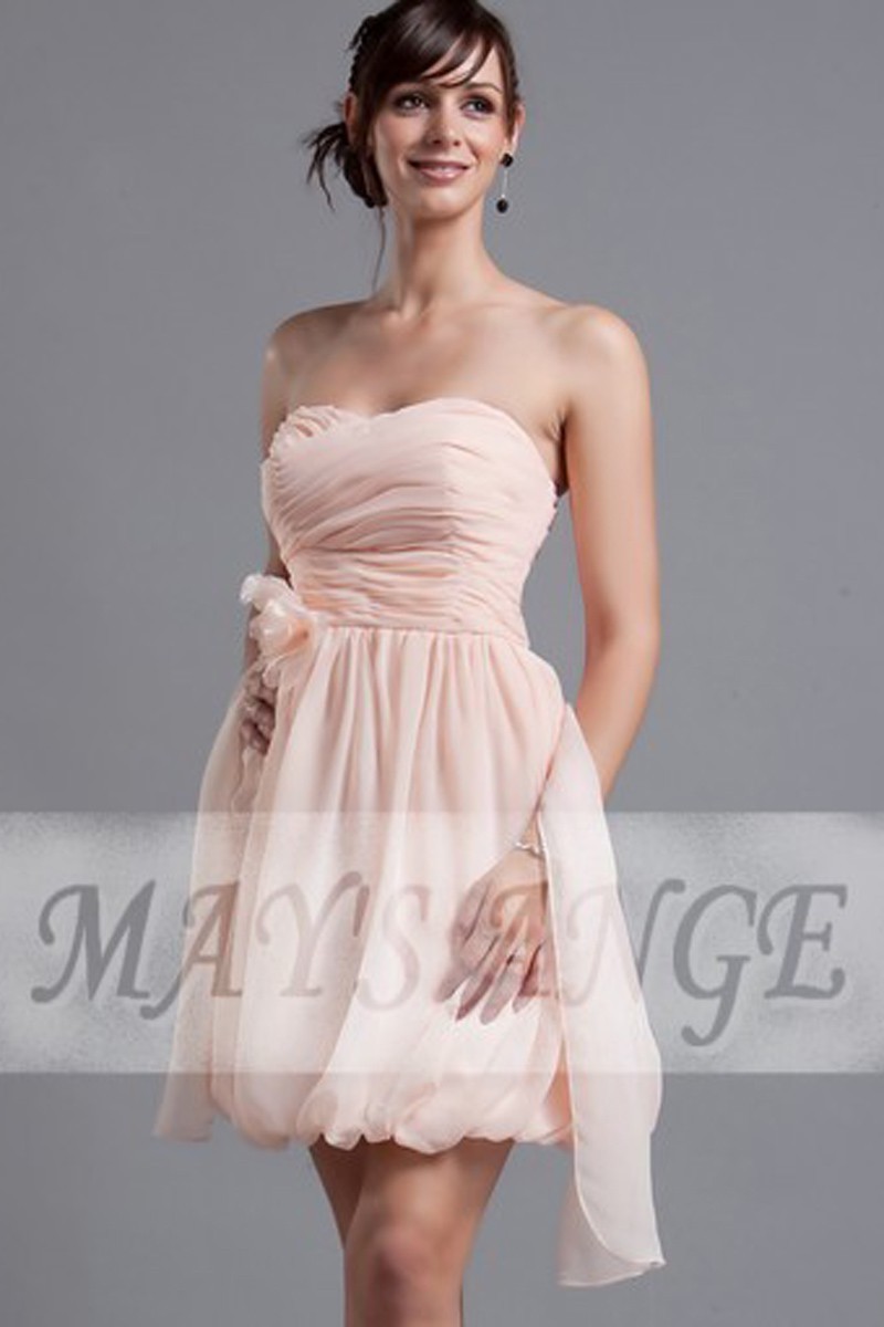 Promotion Robe de cocktail Fleur de pommier - Ref C040Promo - 01 Promotion Robe de cocktail Fleur de pommier - Ref C040Promo - 01