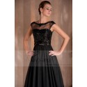 Robe de soirée longue Idylle noire de printemps - Ref L093 - 05