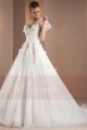 V-Neck Embroidered Vintage Wedding Dress With Sleeves - Ref M311 - 02