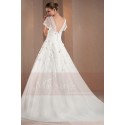 V-Neck Embroidered Vintage Wedding Dress With Sleeves - Ref M311 - 04