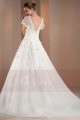 V-Neck Embroidered Vintage Wedding Dress With Sleeves - Ref M311 - 04