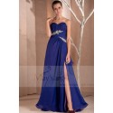 Aquamarine Long Dress Navy Heart Bust Beach For Wedding Guests - Ref L167 - 02