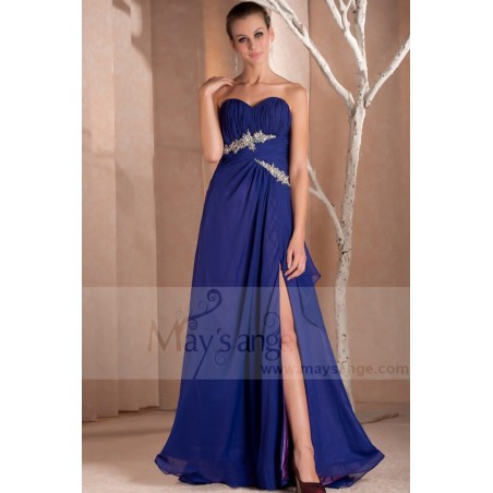Aquamarine Long Dress Navy Heart Bust Beach For Wedding Guests