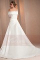 Off-The-Shoulder Lace Satin Bridal Dresses With Rhinestones - Ref M322 - 05
