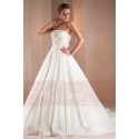 Beautiful Flower White Strapless Bridal Gown - Ref M331 - 02