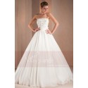Beautiful Flower White Strapless Bridal Gown - Ref M331 - 03