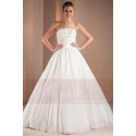 Beautiful Flower White Strapless Bridal Gown - Ref M331 - 06