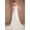 Empire Strapless Chiffon Bridal Gown With Cape - Ref M327 - 04