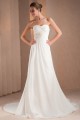 Empire Strapless Chiffon Bridal Gown With Cape - Ref M327 - 04