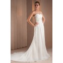 Empire Strapless Chiffon Bridal Gown With Cape - Ref M327 - 05