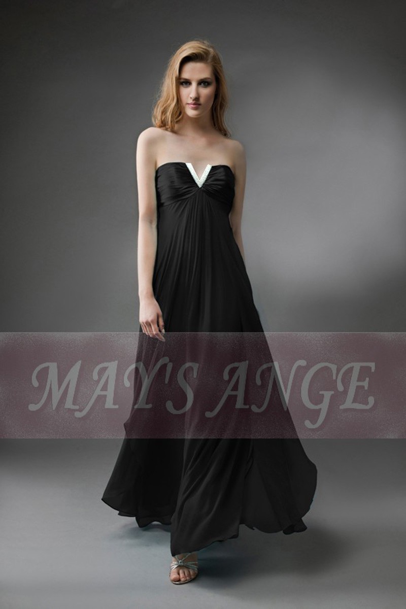 Long and black evening dress Orient - Ref L115 Promo - 01