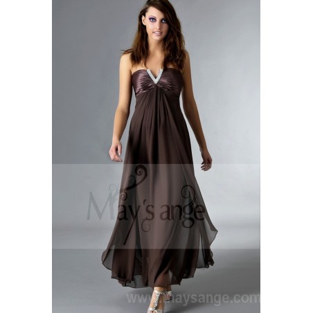 Promotion Robe longue de soirée Orient Marron tenue de mariage
