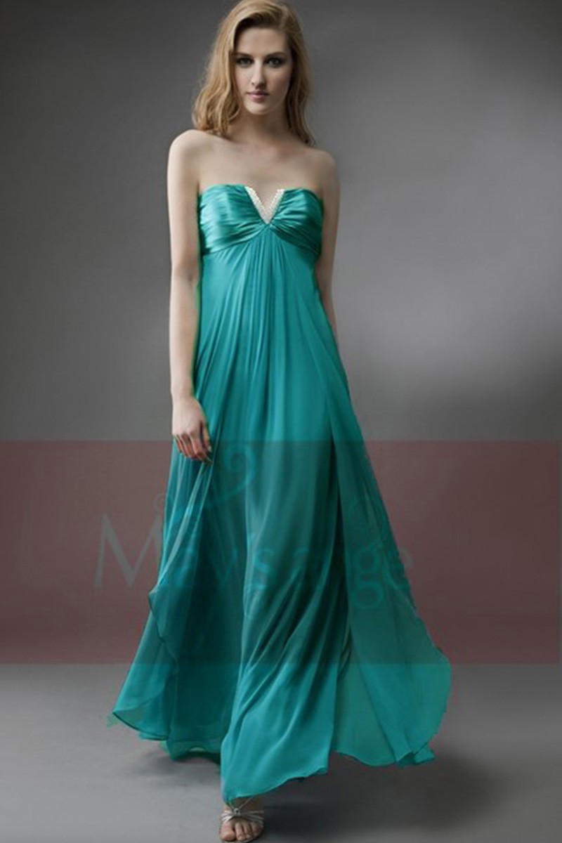 Long and green evening dress Orient - Ref L114 Promo - 01