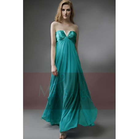 Long and green evening dress Orient
