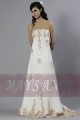 Strapless A-Line Wedding-Dress With Golden Embroidery - Ref M004 - 02