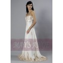 Strapless A-Line Wedding-Dress With Golden Embroidery - Ref M004 - 03