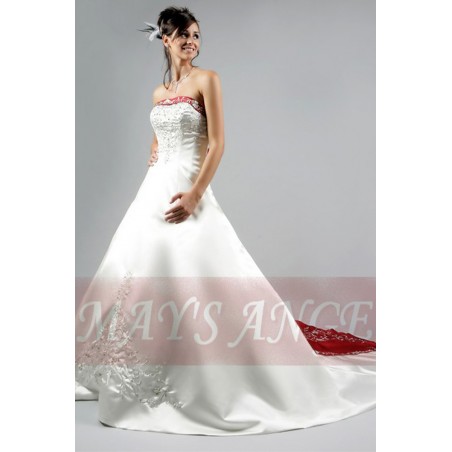 Robe de mariée charme et classe bicolore