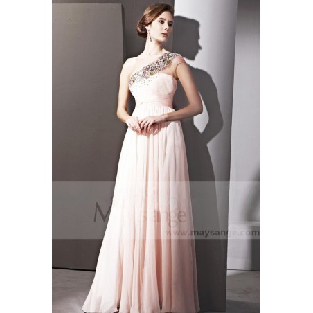SPLENDID PINK DRESS ONE SHOULDER FOR WEDDING GUEST