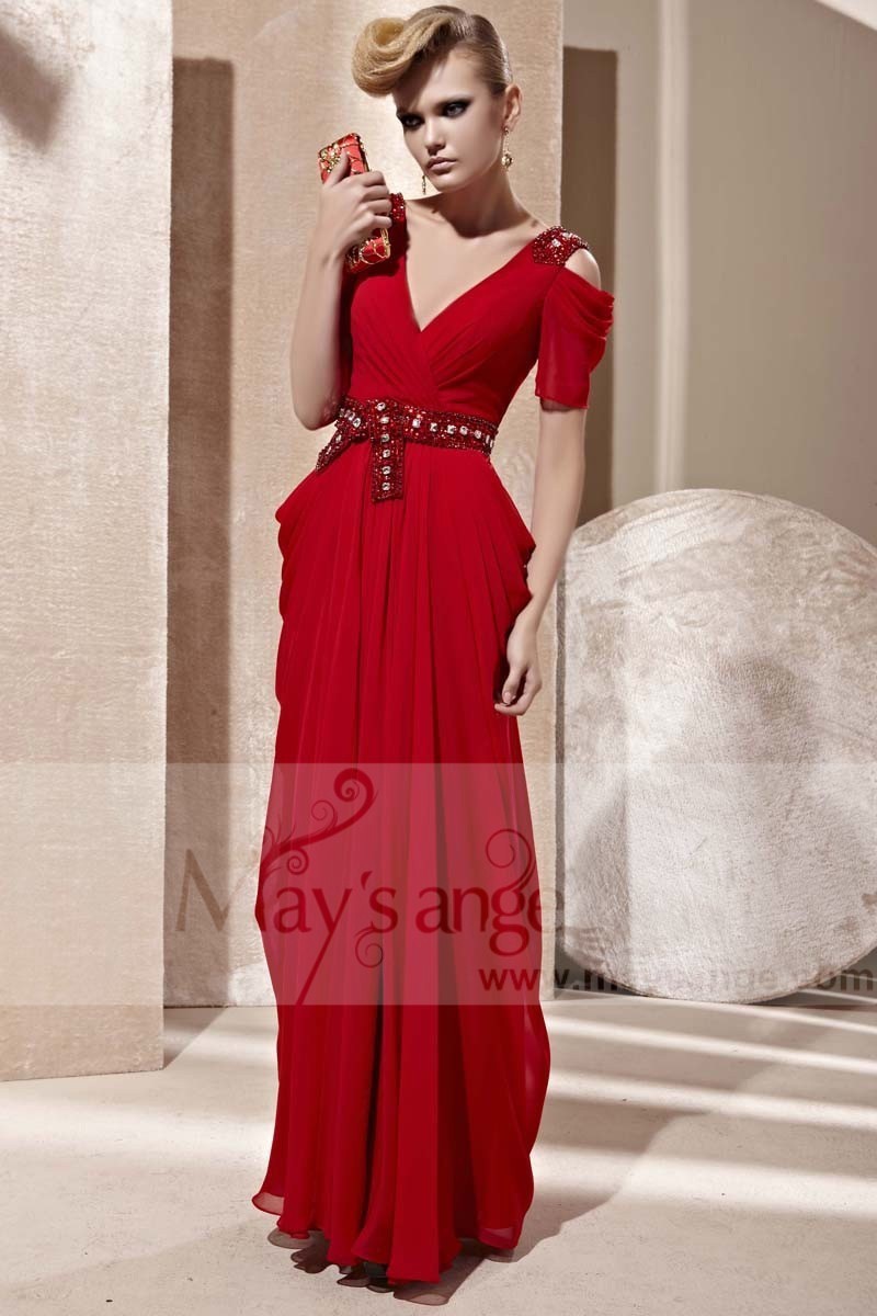 Robes de soirée rouge fou kate - Ref PR065 - 01 Robes de soirée rouge fou kate - Ref PR065 - 01