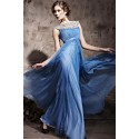 Robe de soirée Impératrice Bleu Azur - Ref PR070 - 02