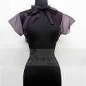 Black chiffon bolero for evening dress - Ref BOL020 - 02