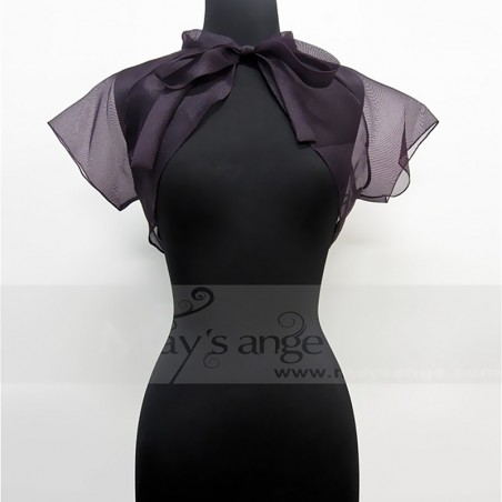 Black chiffon bolero for evening dress