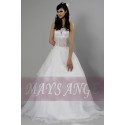Robe blanche pour mariage Cristal - Ref M008 - 02