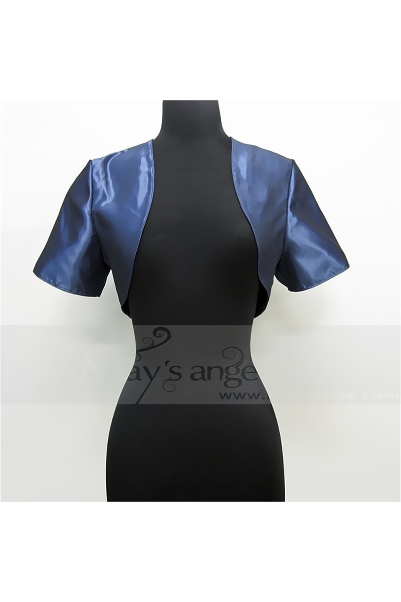 Affordable blue evening bolero jacket - Ref BOL025 - 01