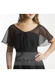 Beautiful Chiffon black evening bolero - Ref BOL028 - 02