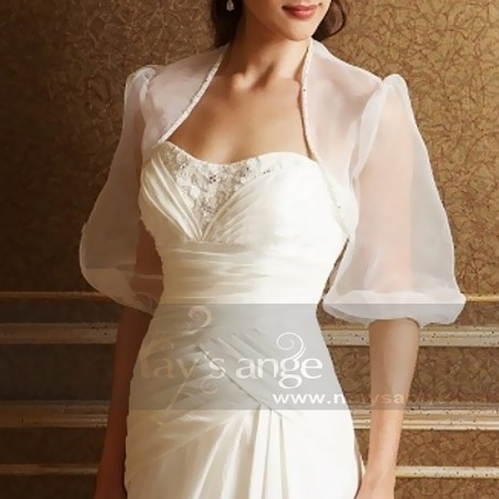 Cheap white bolero jacket puffy sleeve
