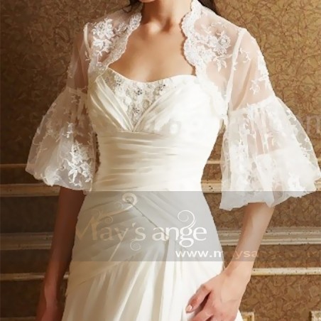 Bolero robe de mariée dentelle vintage