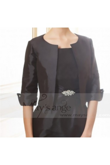 Black bolero jacket formal 3/4 sleeve - BOL039 #1