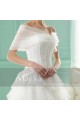 White tulle bolero wedding with flower - Ref BOL041 - 02