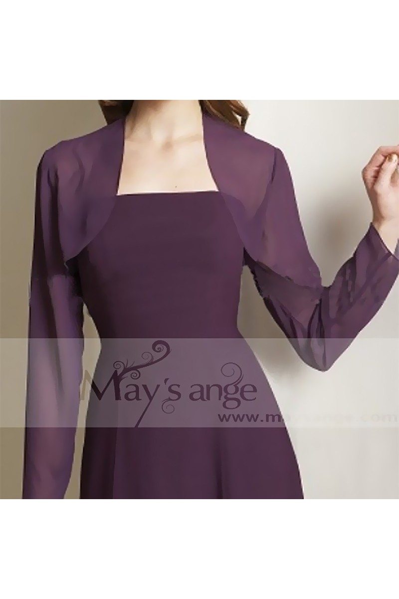 Short purple bolero for evening dress - Ref BOL048 - 01