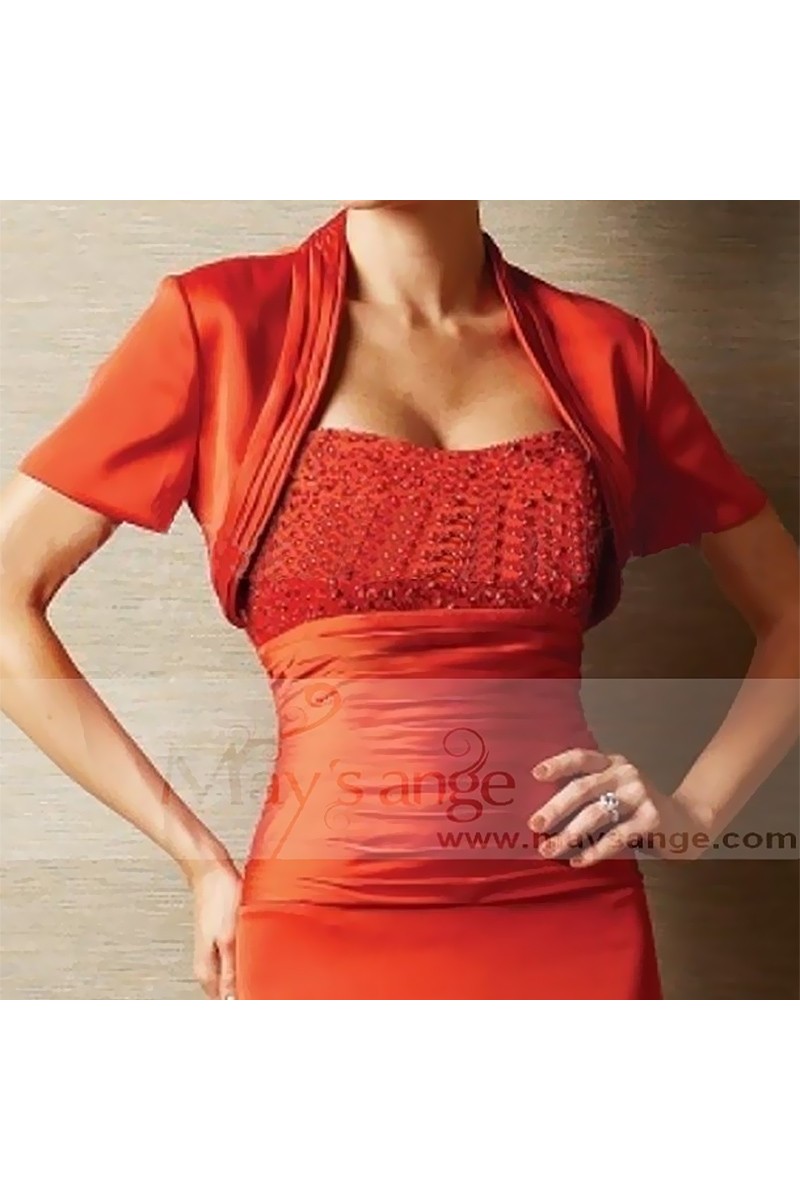 Short sleeve bolero for formal dress - Ref BOL052 - 01