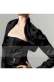 Short black bolero jacket satin fabric - Ref BOL054 - 02