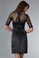 Discount black satin cocktail dress lace C132 - Ref C132 Promo - 03