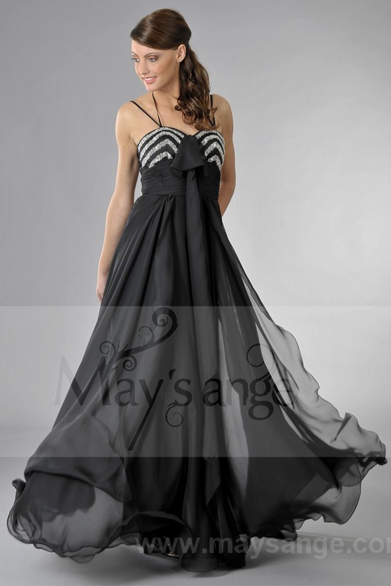 Atlanta* Black Tiffanys Crystal Neck Evening Prom Dress | Fab Frocks