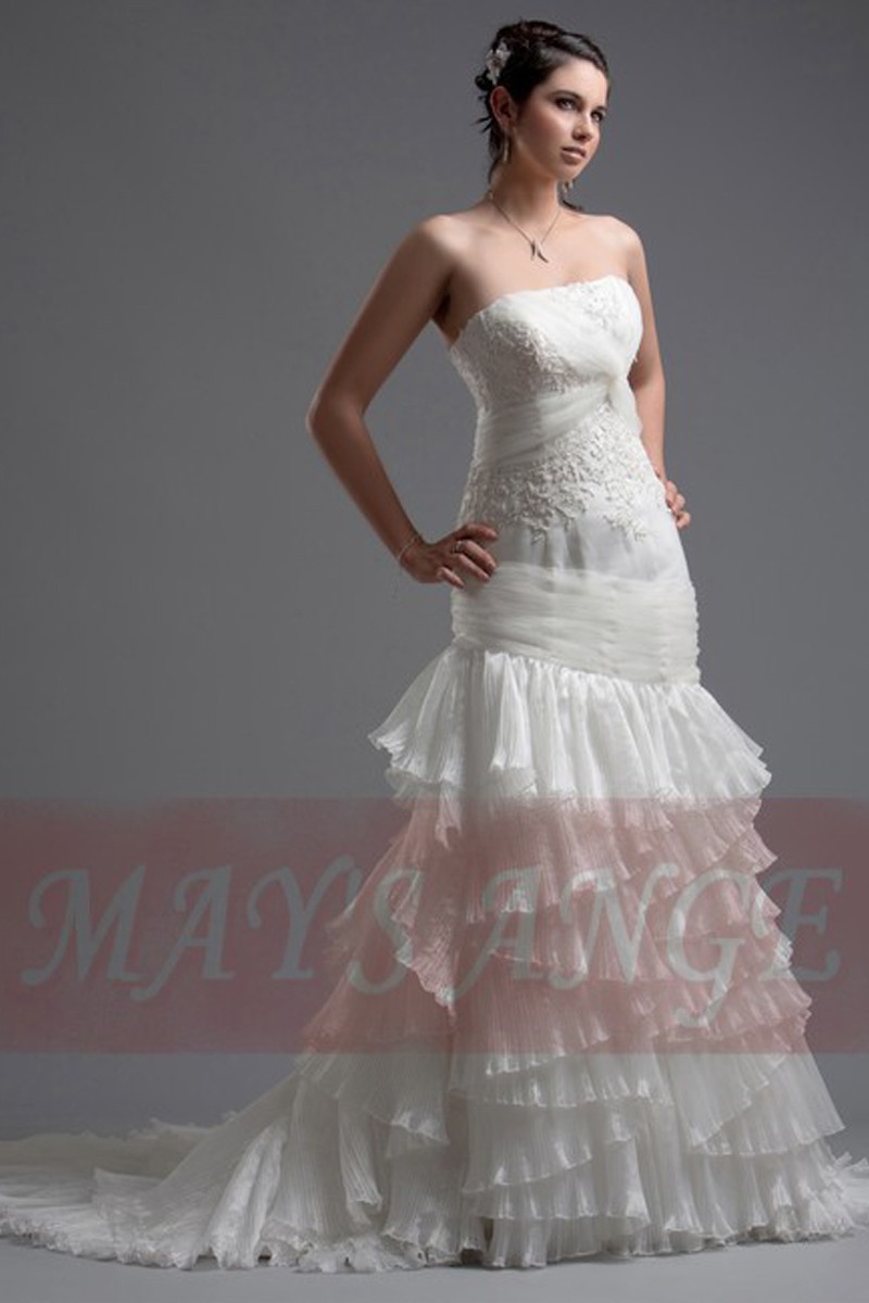 Lace wedding dress Sao Polo with long train - Ref M010 - 01