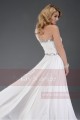 Long White Chiffon Evening Dress With Slit - Ref L121 - 03