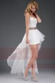 Asymetric White Sexy Dress With Golden Belt For Cocktail Party - Ref L106 - 03