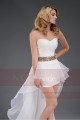 Asymetric White Sexy Dress With Golden Belt For Cocktail Party - Ref L106 - 02