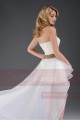 Asymetric White Sexy Dress With Golden Belt For Cocktail Party - Ref L106 - 05