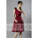 Short One-Shoulder Raspberry Party Dress - Ref C055 - 02