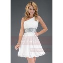 Cute White And Silver Dress For Cocktail - Ref C029 - 02