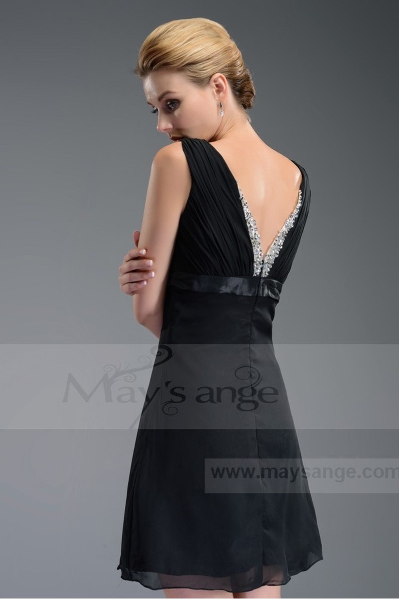 petite robe noire double décolleté - Ref C462 - 01 petite robe noire double décolleté - Ref C462 - 01