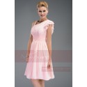 Robe de cocktail rose courte - Ref C463 - 02