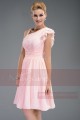 Robe de cocktail rose courte - Ref C463 - 02