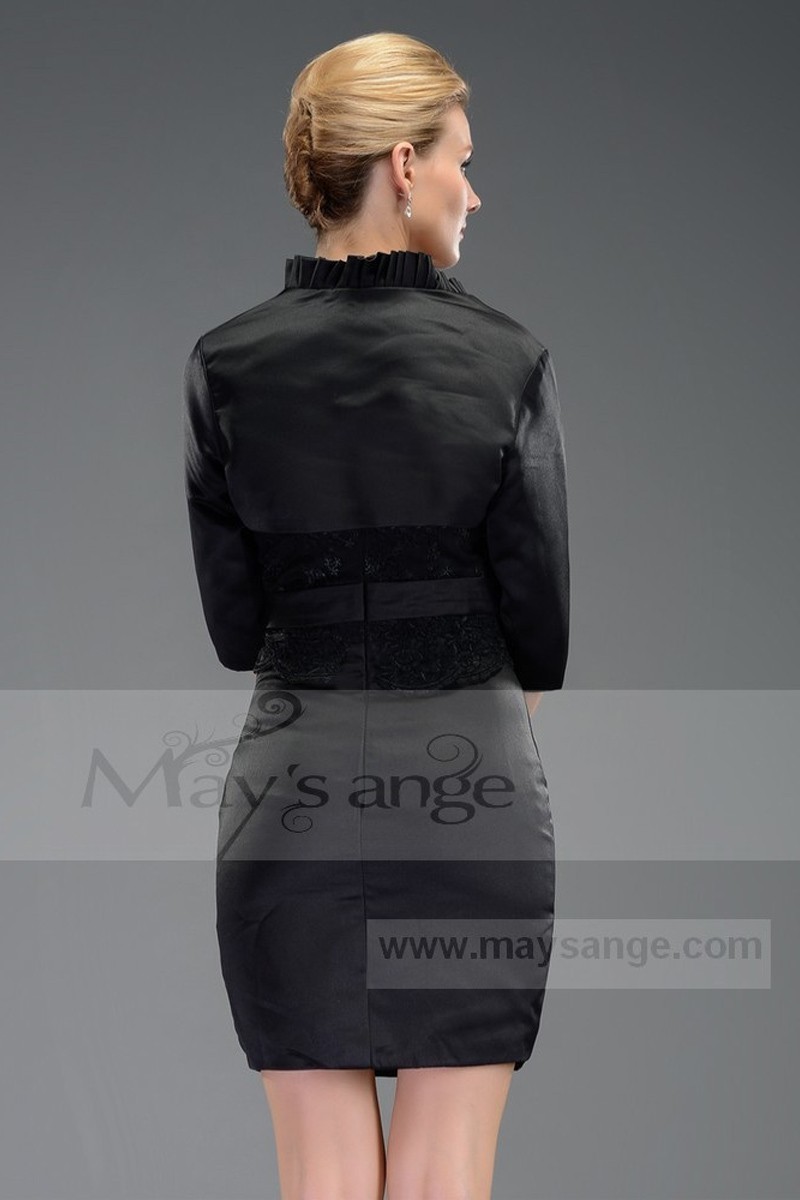 Promotion robe de cocktail C533 noir plus bolero - Ref C533 Promo - 01 Promotion robe de cocktail C533 noir plus bolero - Ref C533 Promo - 01