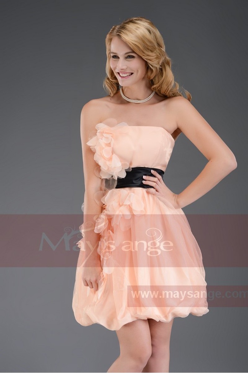 Robe de cocktail C539 Une touche de rose - Ref C539 - 01 Robe de cocktail C539 Une touche de rose - Ref C539 - 01